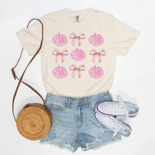 Bows and Disco Pumpkins Tee