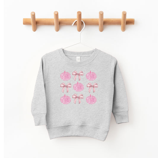 Bows & Disco Pumpkins Toddler Crewneck
