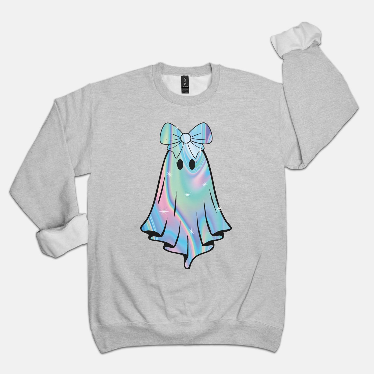 Iridescent Ghost on Crewneck