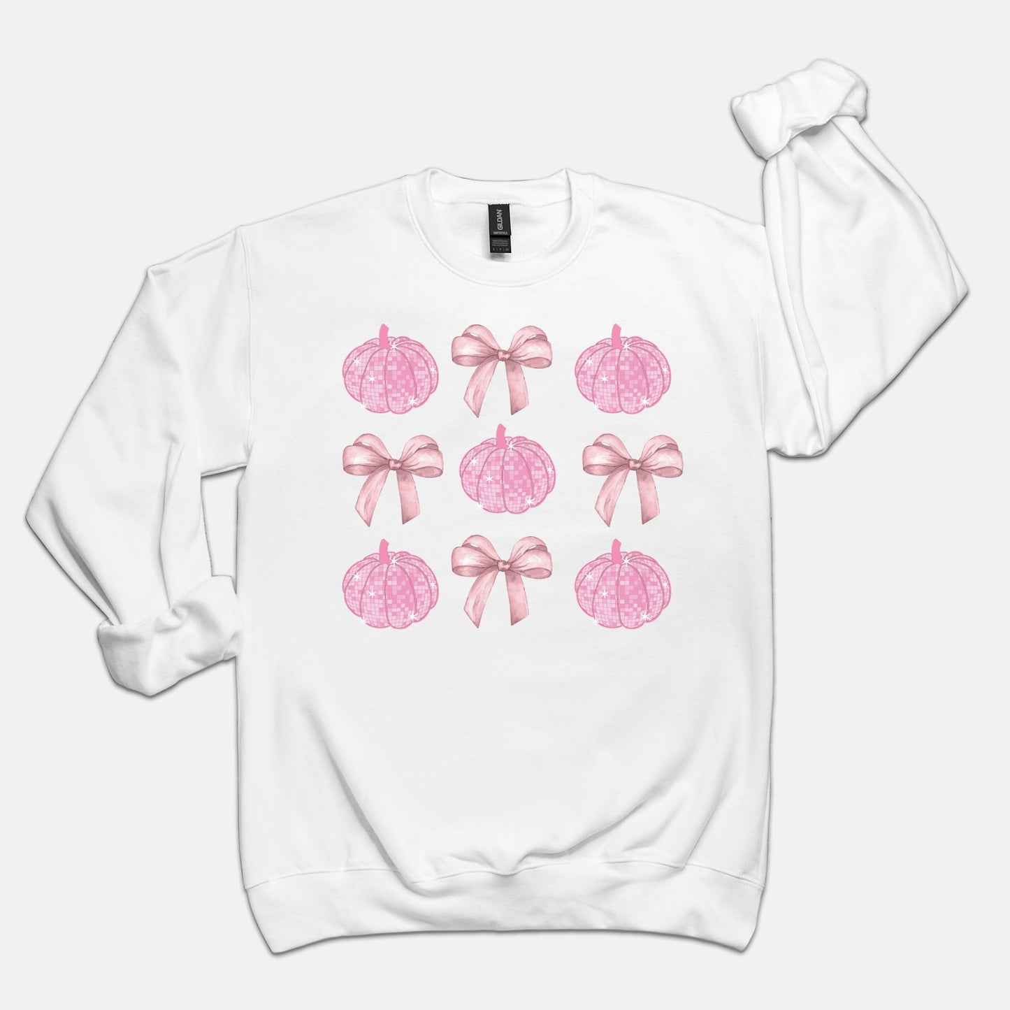 Bows & Disco Pumpkin Crewneck
