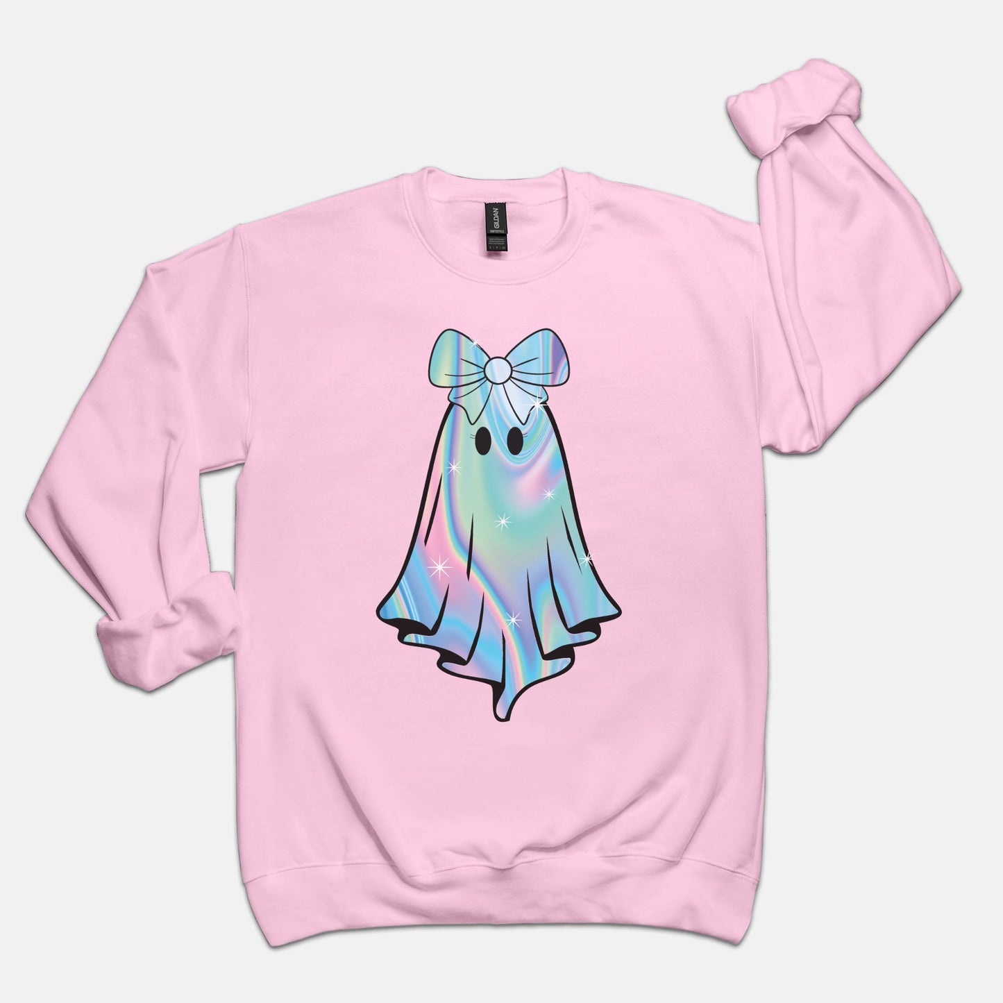 Iridescent Ghost on Crewneck