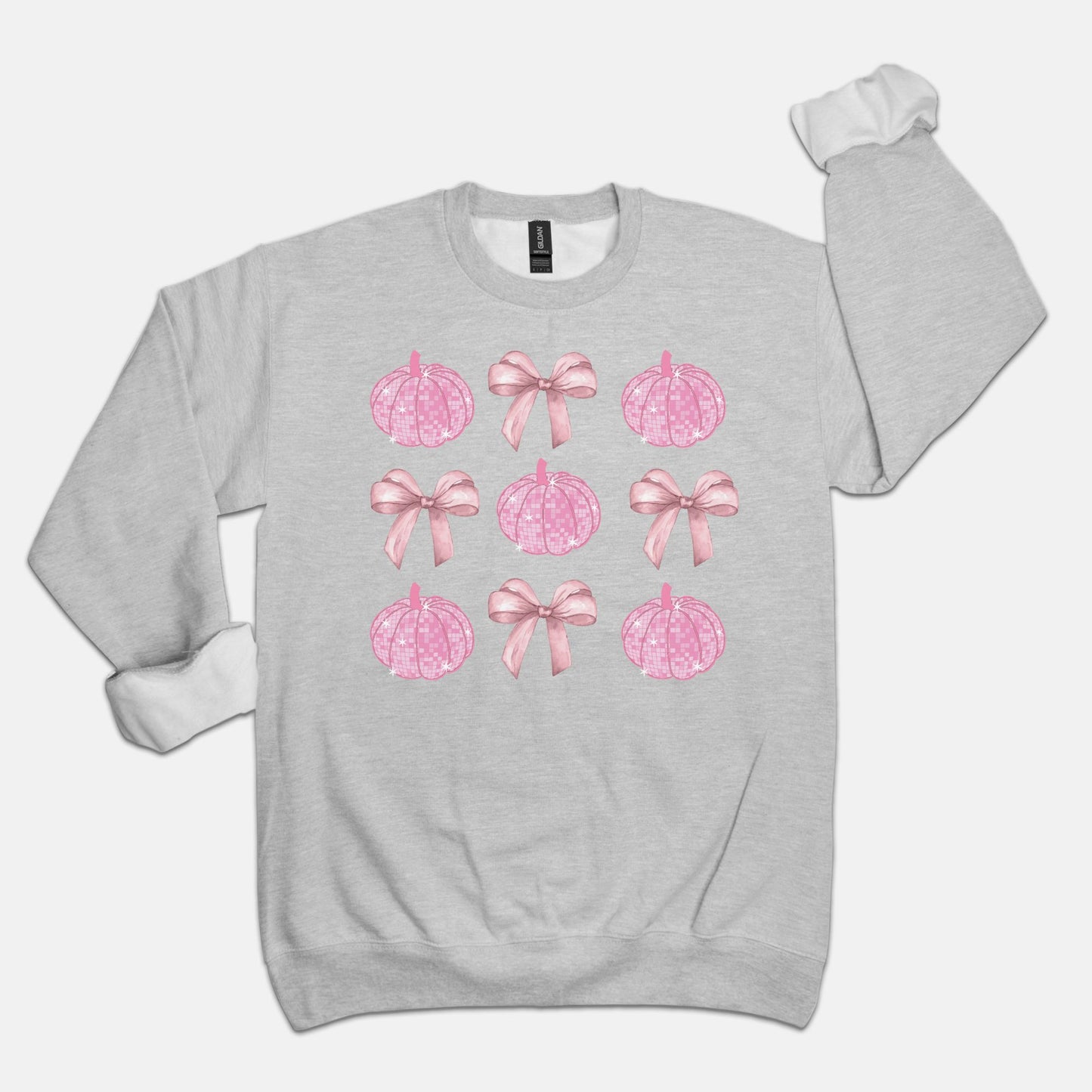 Bows & Disco Pumpkin Crewneck